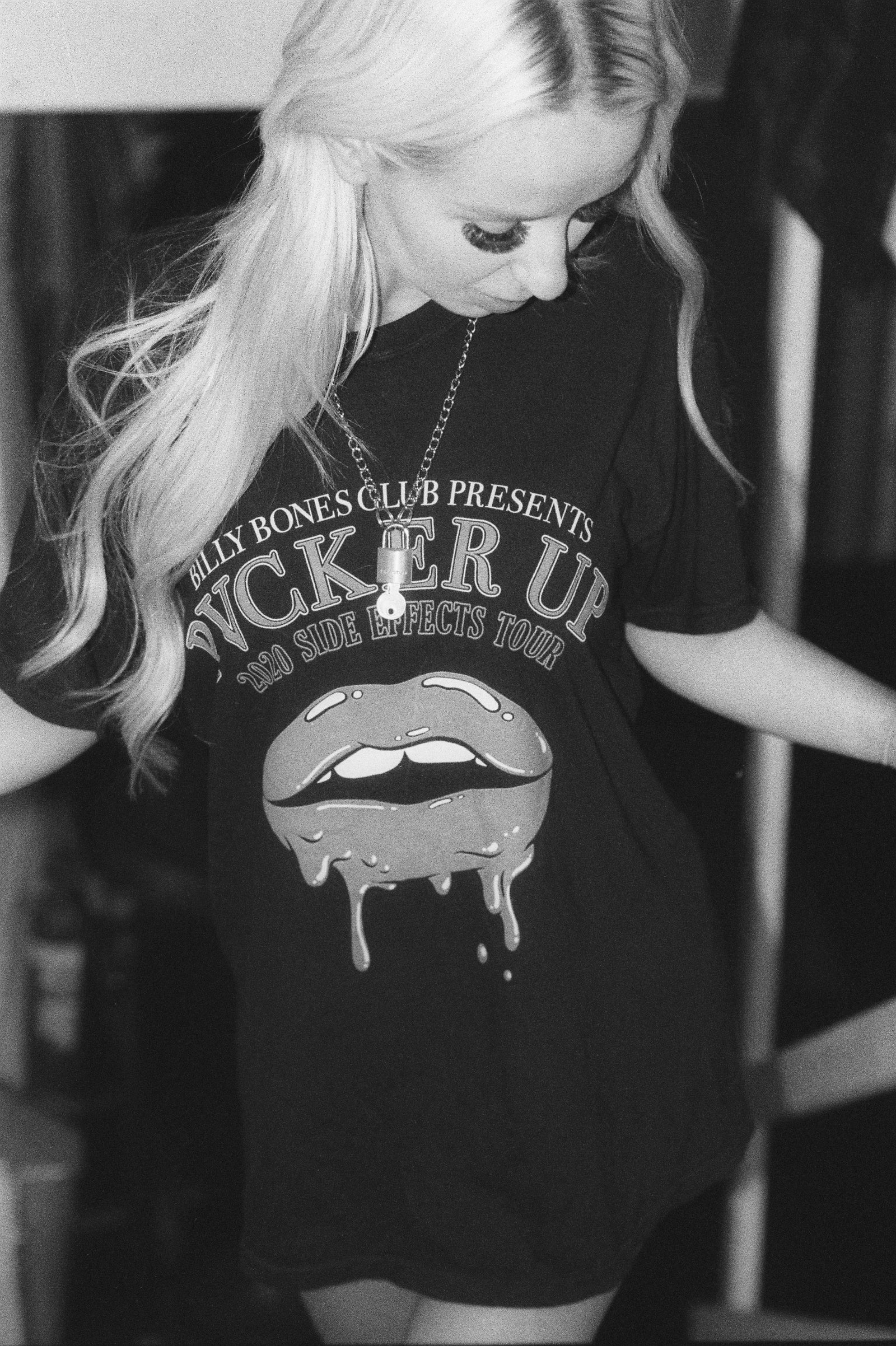 Pvcker Up Collab Tee - Side Effects Tour Black