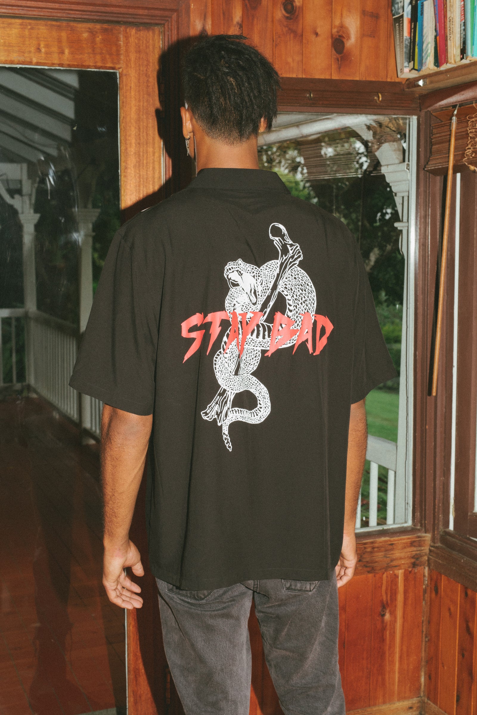 Stay Bad Bowlo Shirt - Black/White