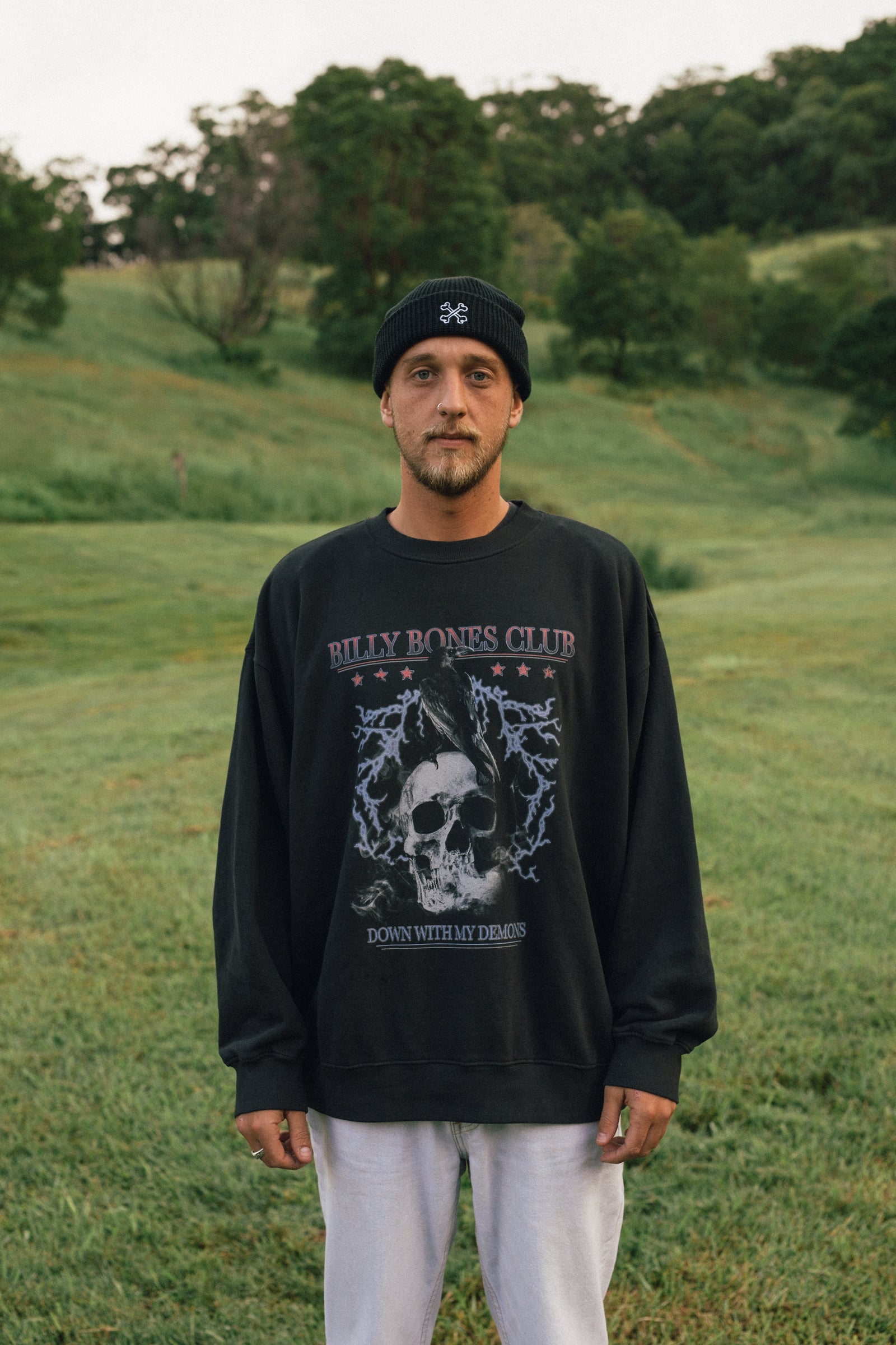 Down With Demons Crew - Vintage Black