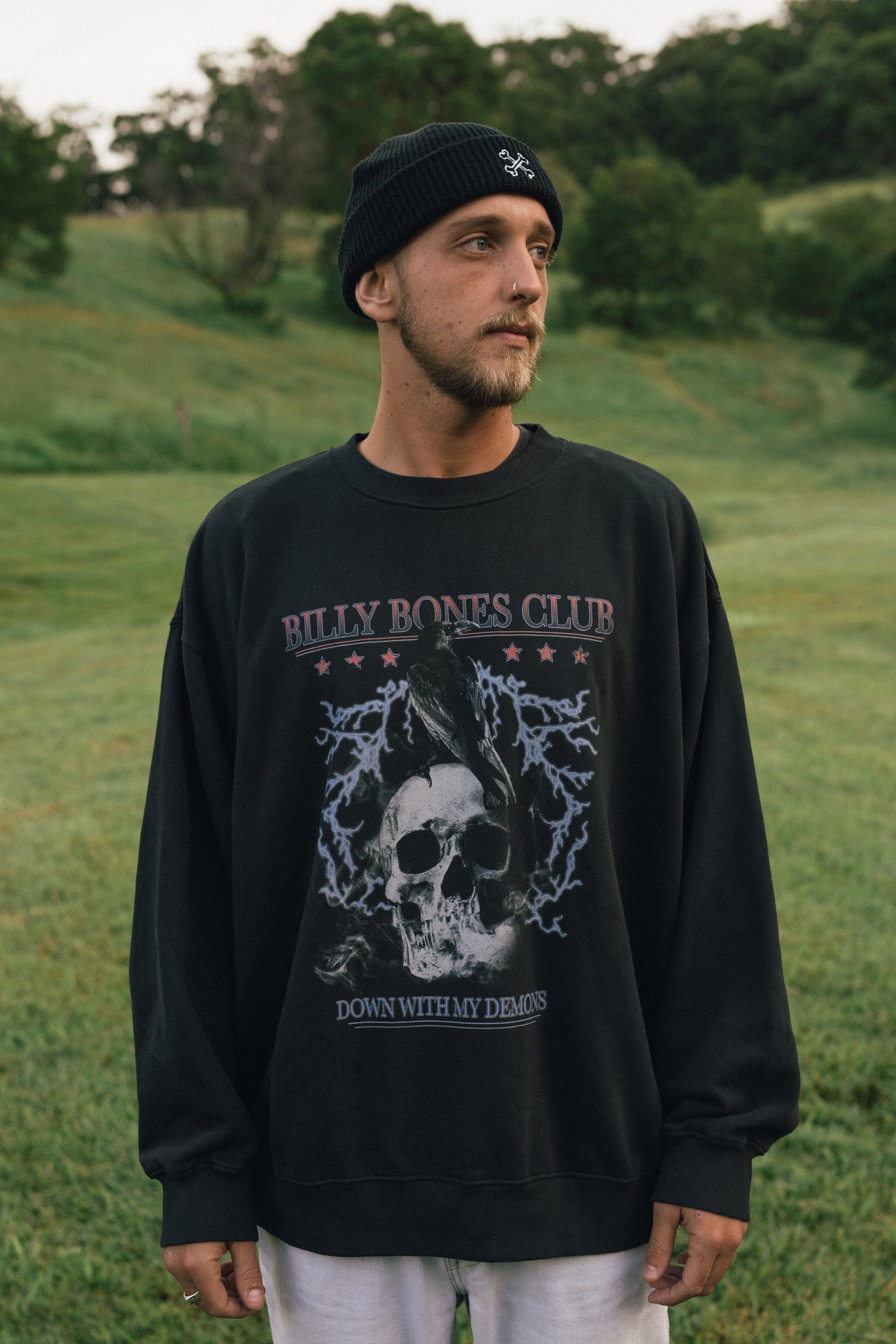 Down With Demons Crew - Vintage Black