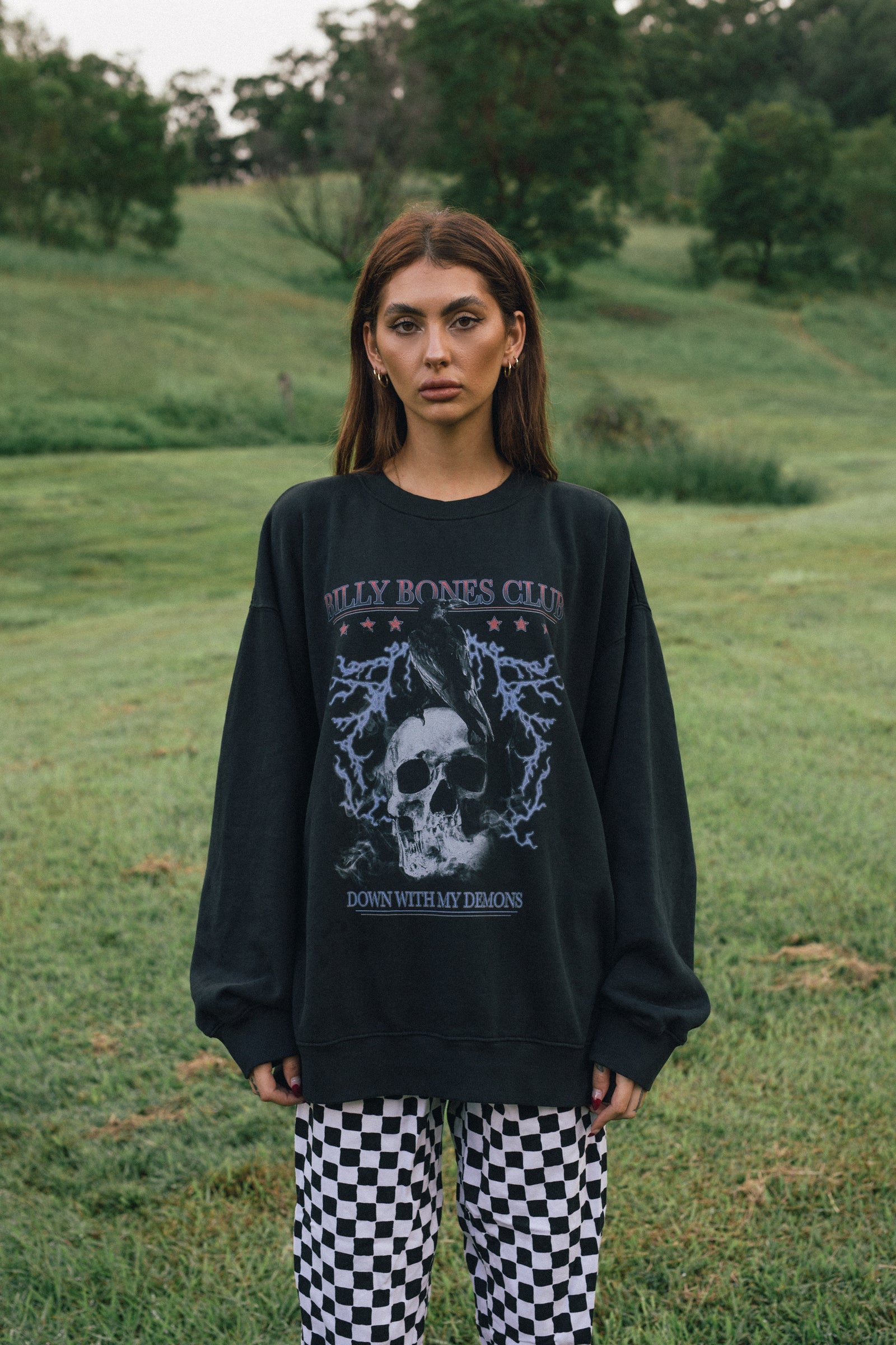 Down With Demons Crew - Vintage Black