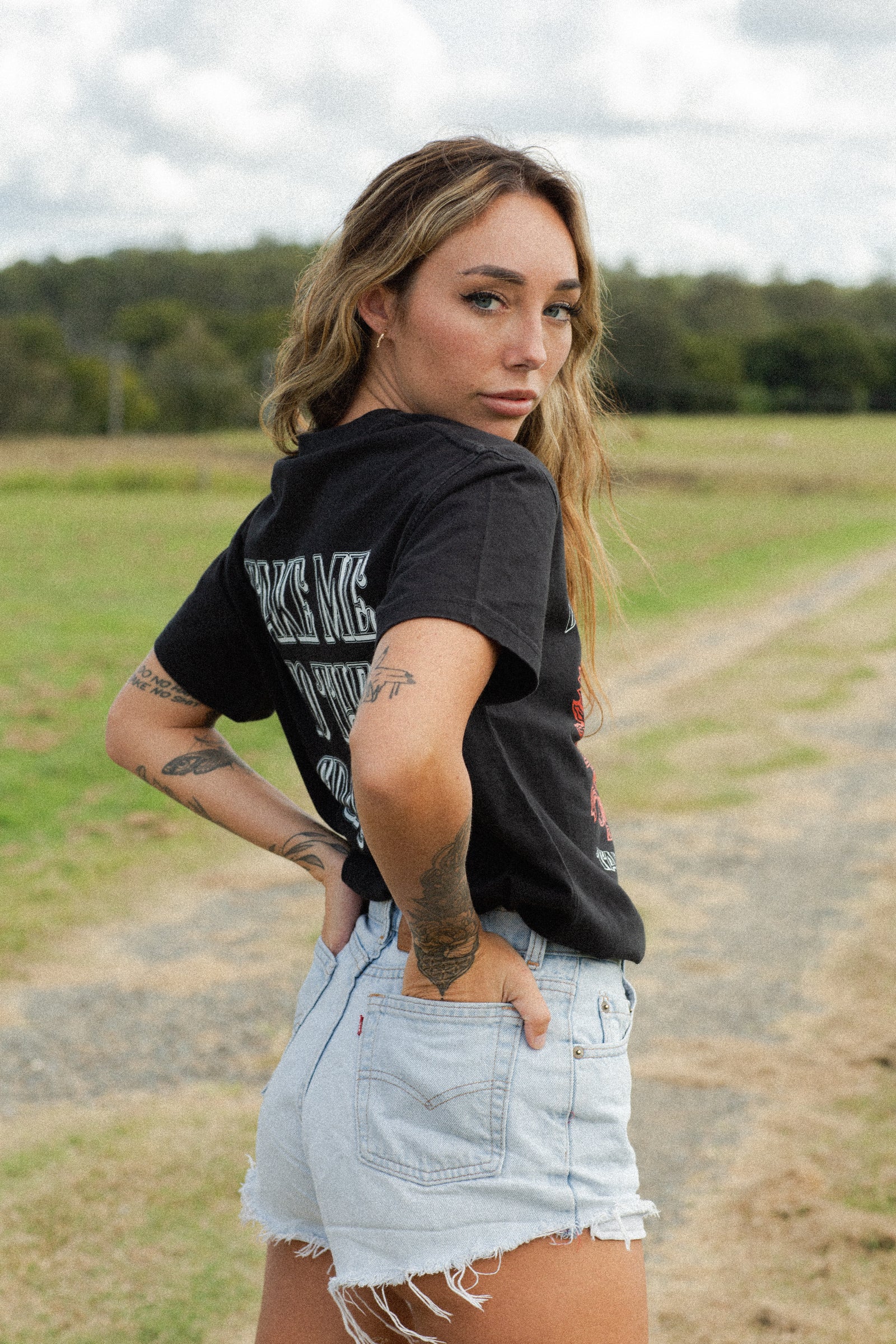 Take Me To The Grave Tee - Vintage Black