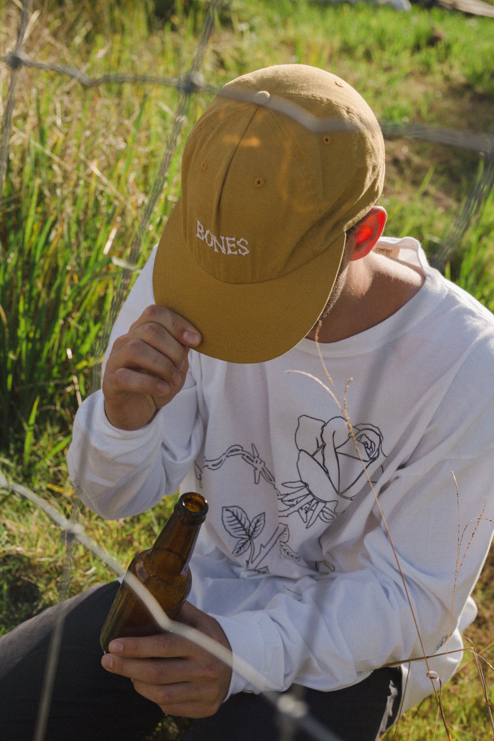 Bones Club Unstructured Cap - Mustard