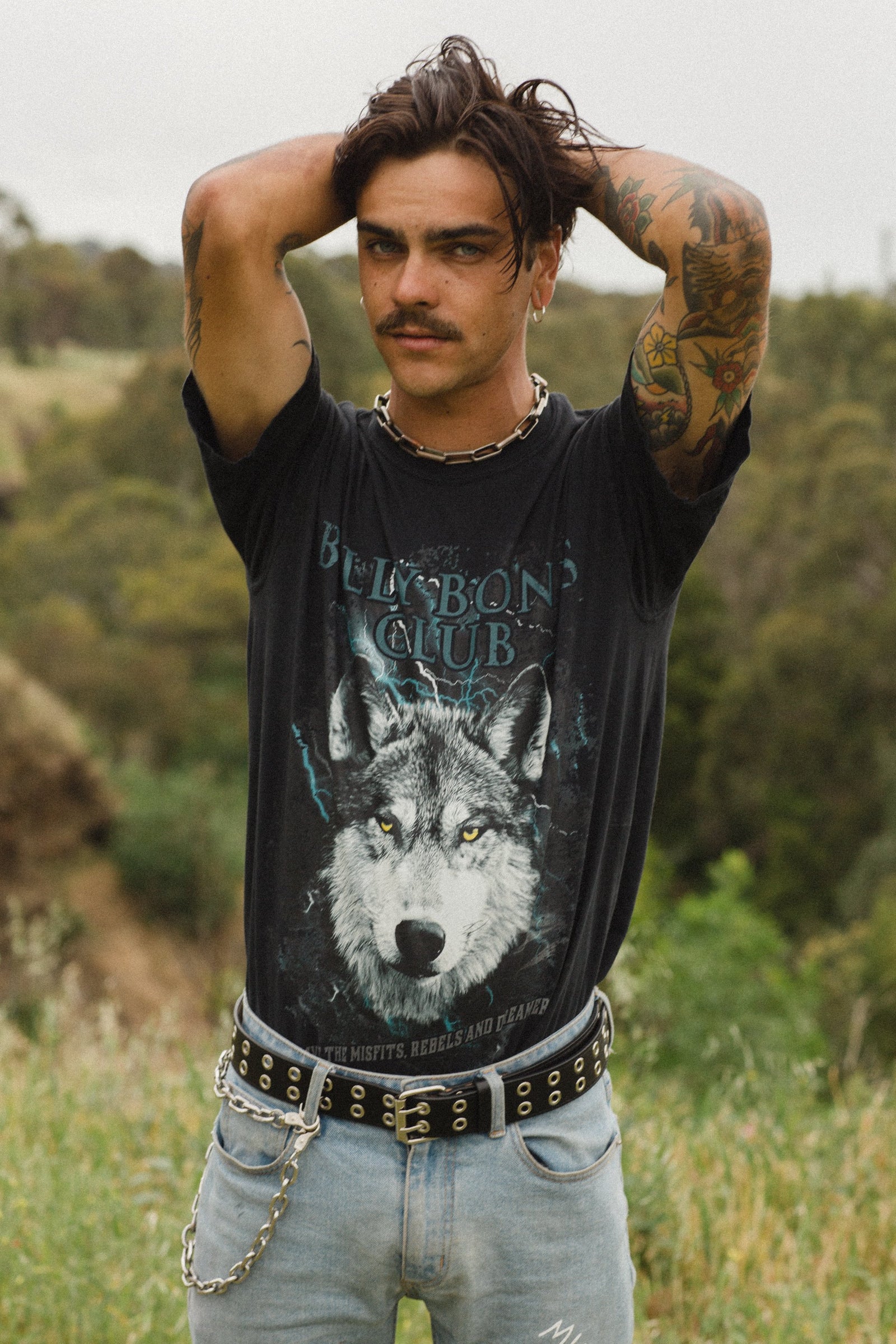 Wolf Pack Tee - Vintage Black