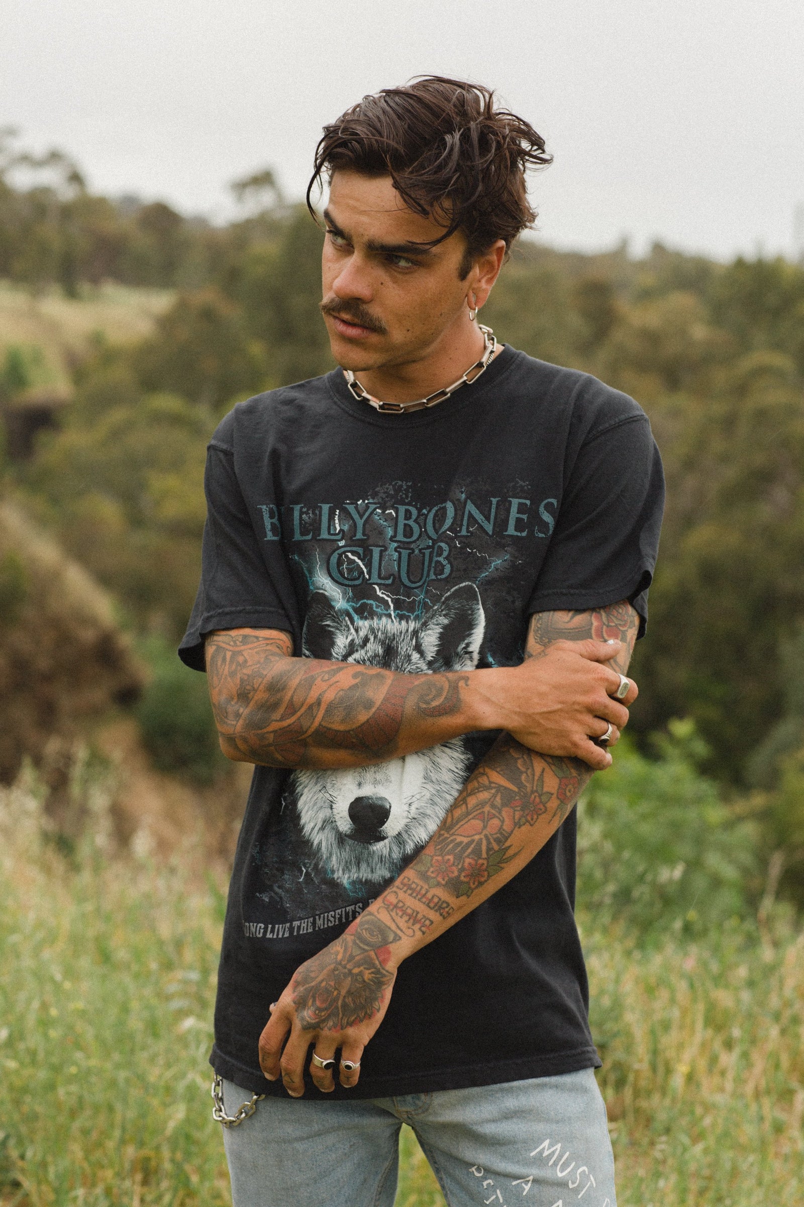 Wolf Pack Tee - Vintage Black