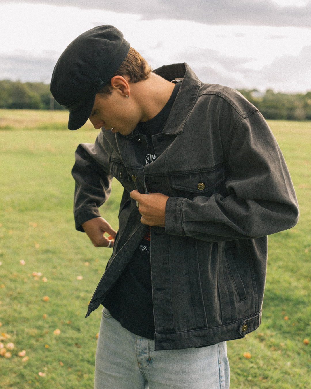 Stay Bad Denim Jacket  - Black Wash