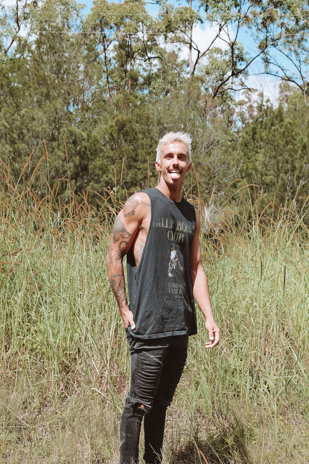 Back From The Dead Tour Tank - Distressed Black