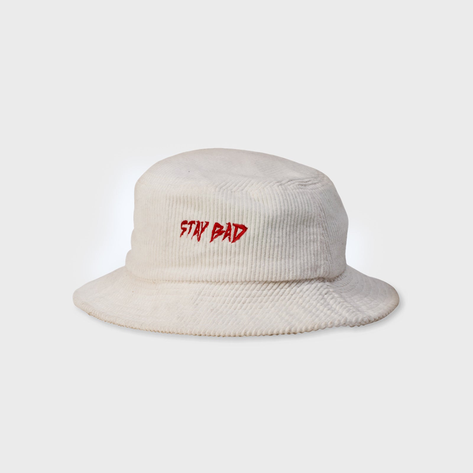 STAY BAD Bucket Hat - Off White Corduroy