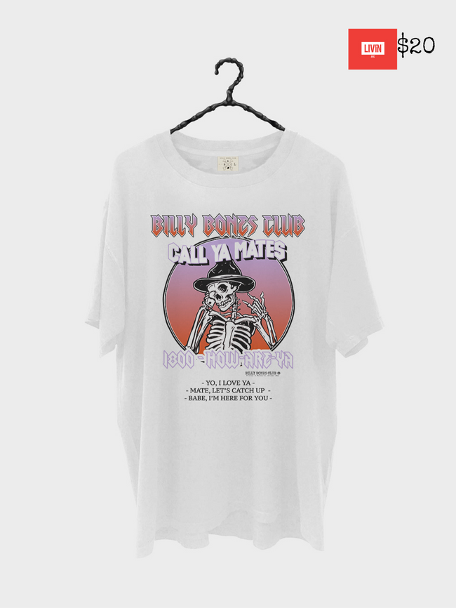 Call Ya Mates Tee - Vintage White