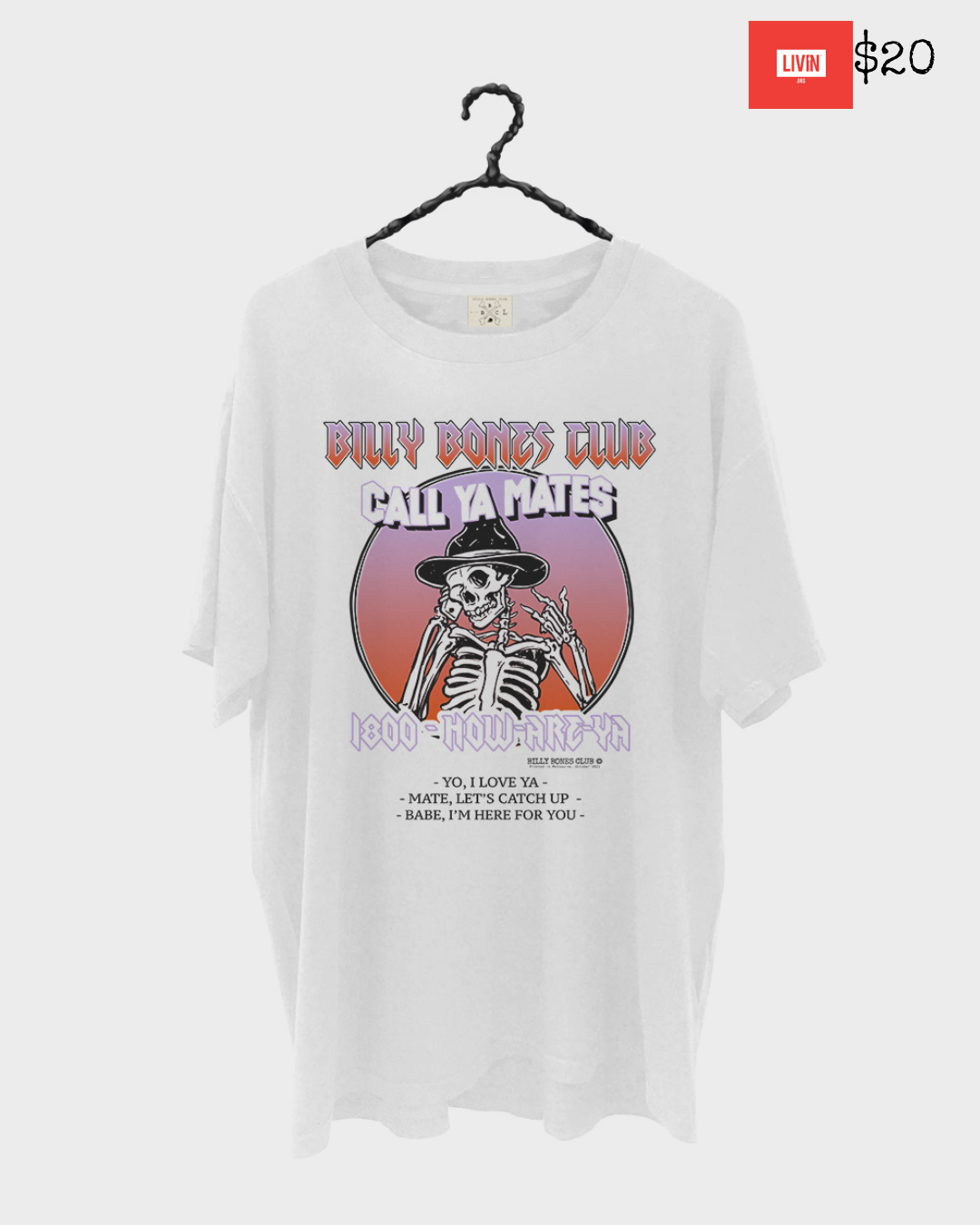 Call Ya Mates Tee - Vintage White