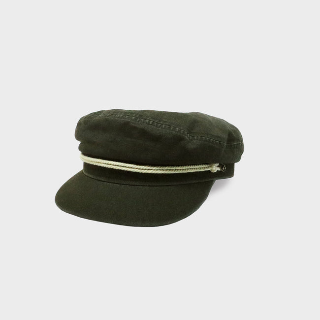 The Hinterland - Vintage Wash Green Captain Hat