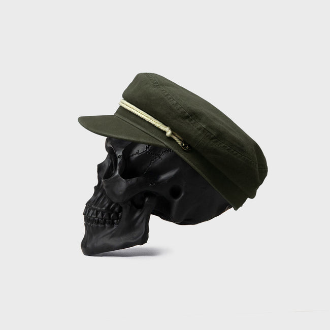 The Hinterland - Vintage Wash Green Captain Hat