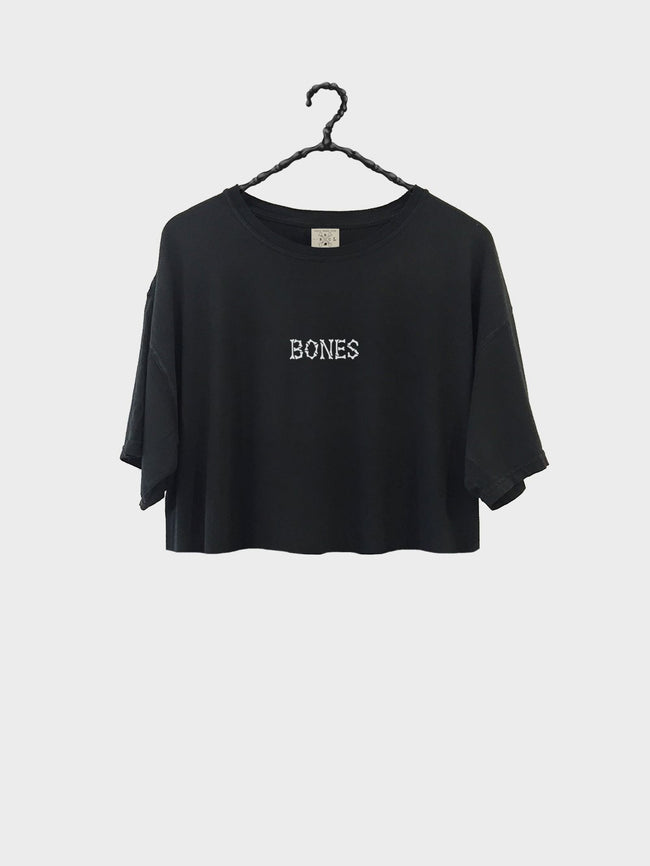 Bones Club Crop - Black