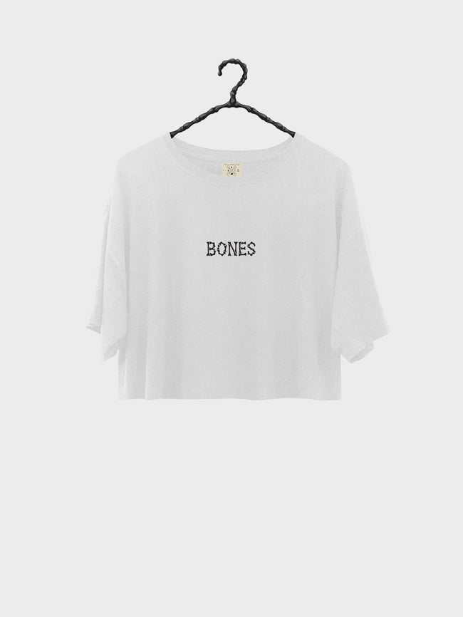 Bones Club Crop - White