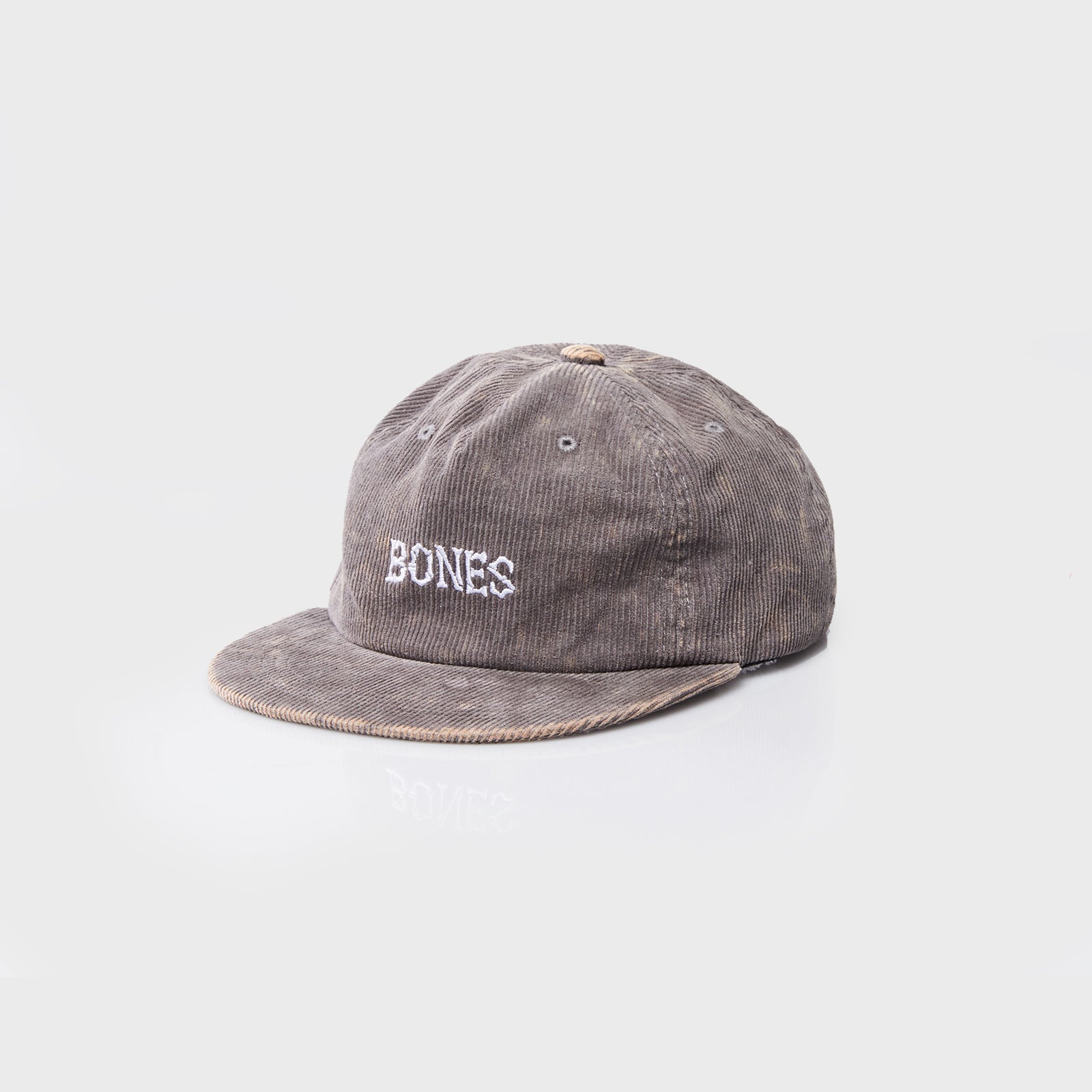 Bones Club Cord Washed Grey Cap