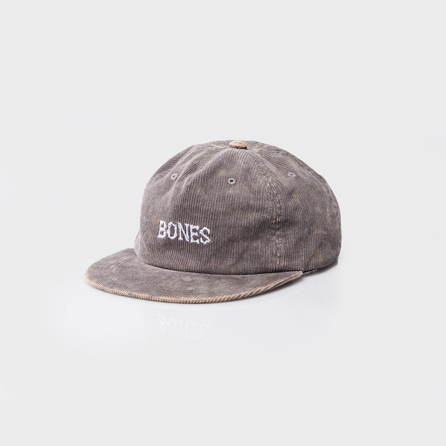 Bones Club Cord Washed Grey Cap