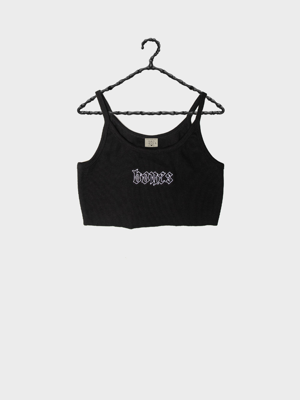 Bones Club Rib Crop - Vintage Black