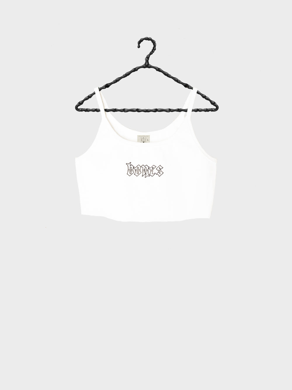 Bones Club Rib Crop - Vintage White