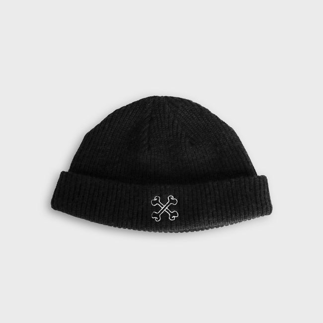 Cross Bones Logo Beanie - Black