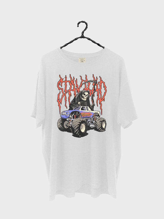 Death Race Tee - Vintage White