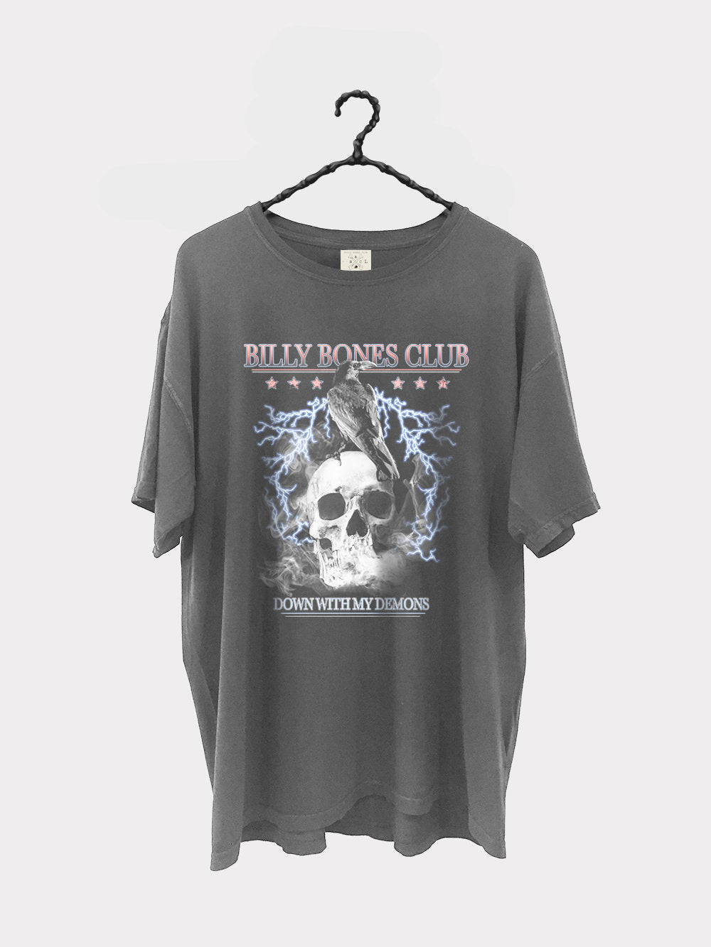 Down With Demons Tee - Washed Black