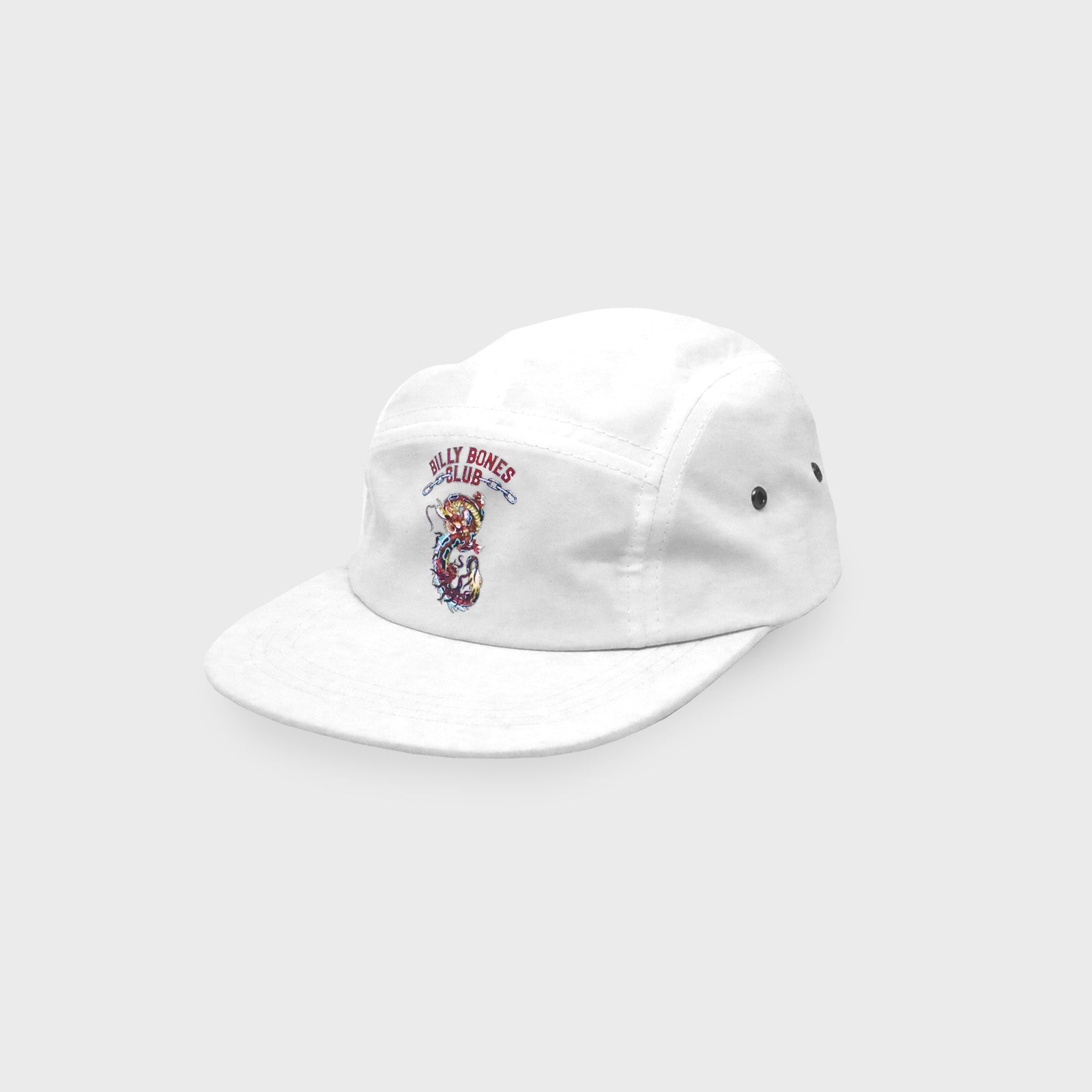 Dragon 5 Panel Cap - White