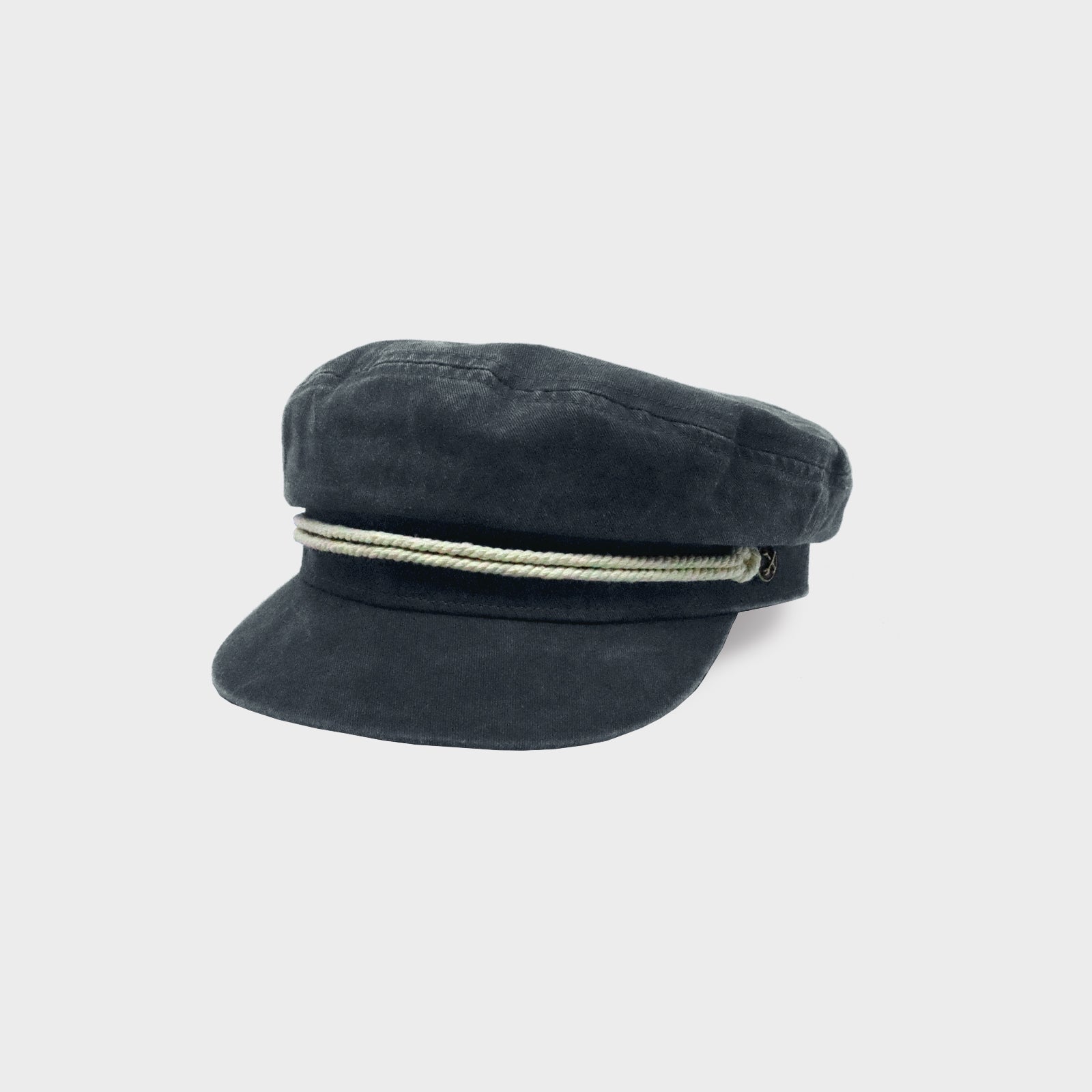 The Melbourne - Vintage Wash Grey Captain Hat