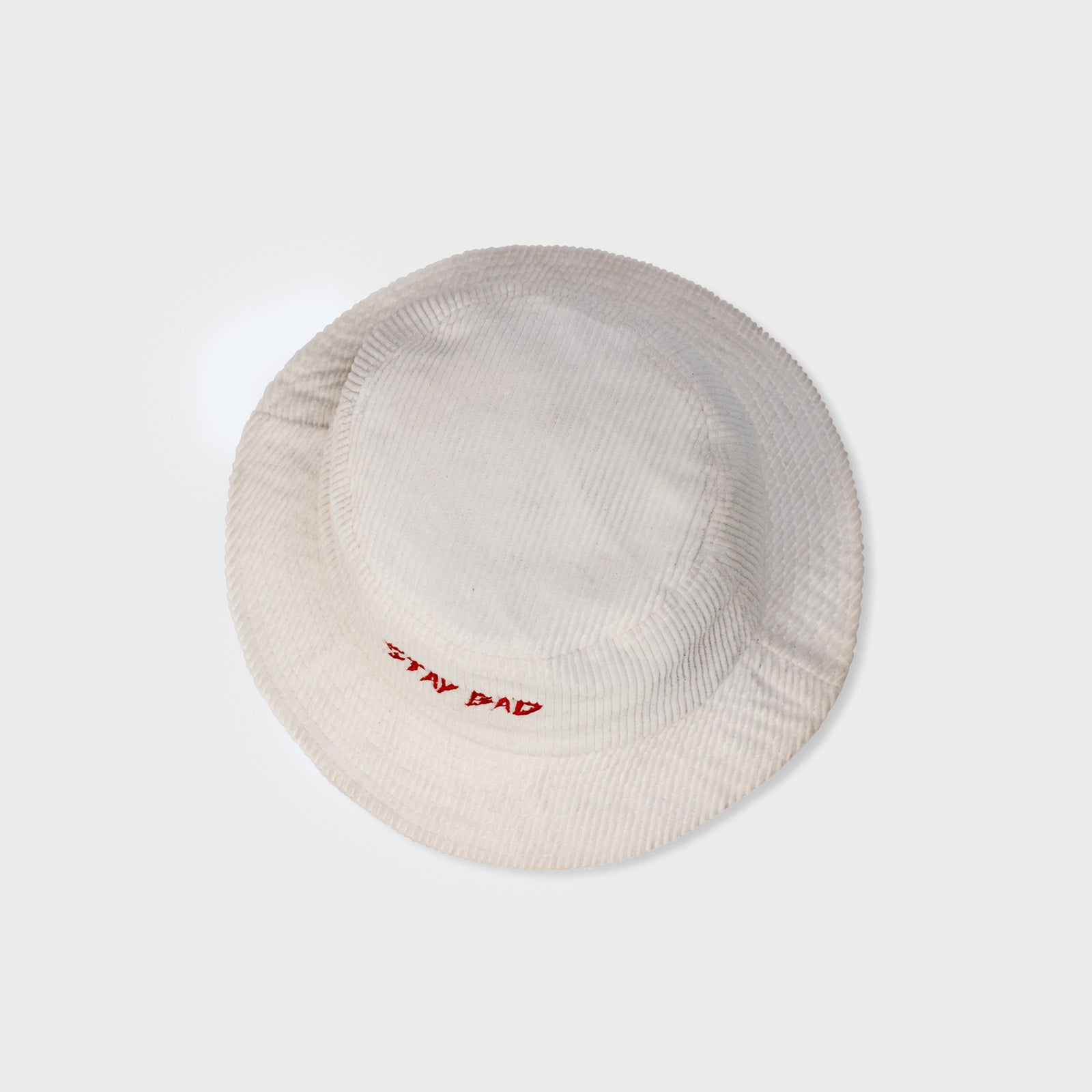 STAY BAD Bucket Hat - Off White Corduroy