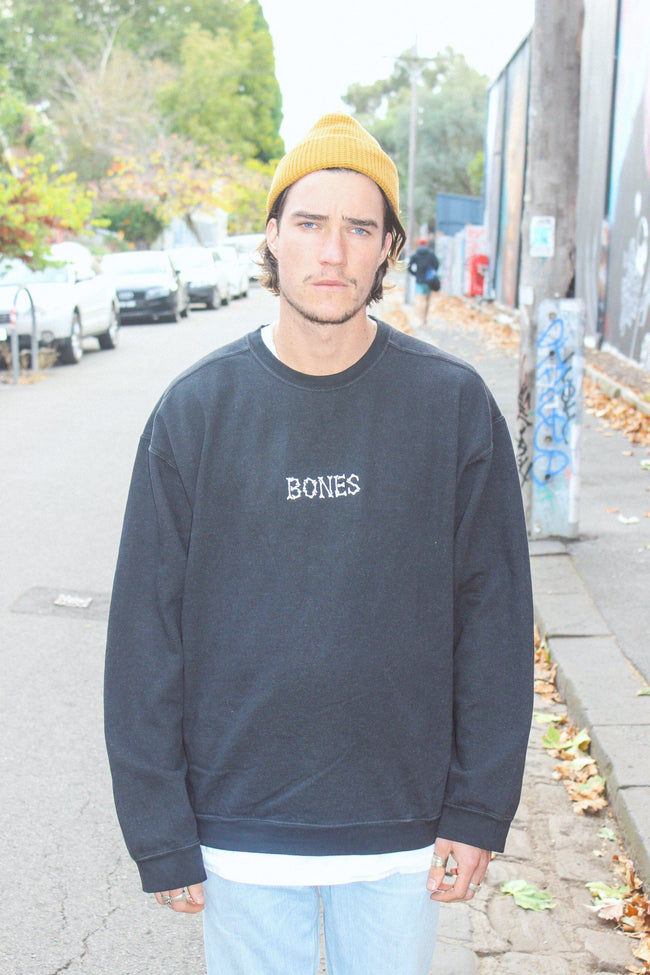 Bones Club Crew Sweater - Black