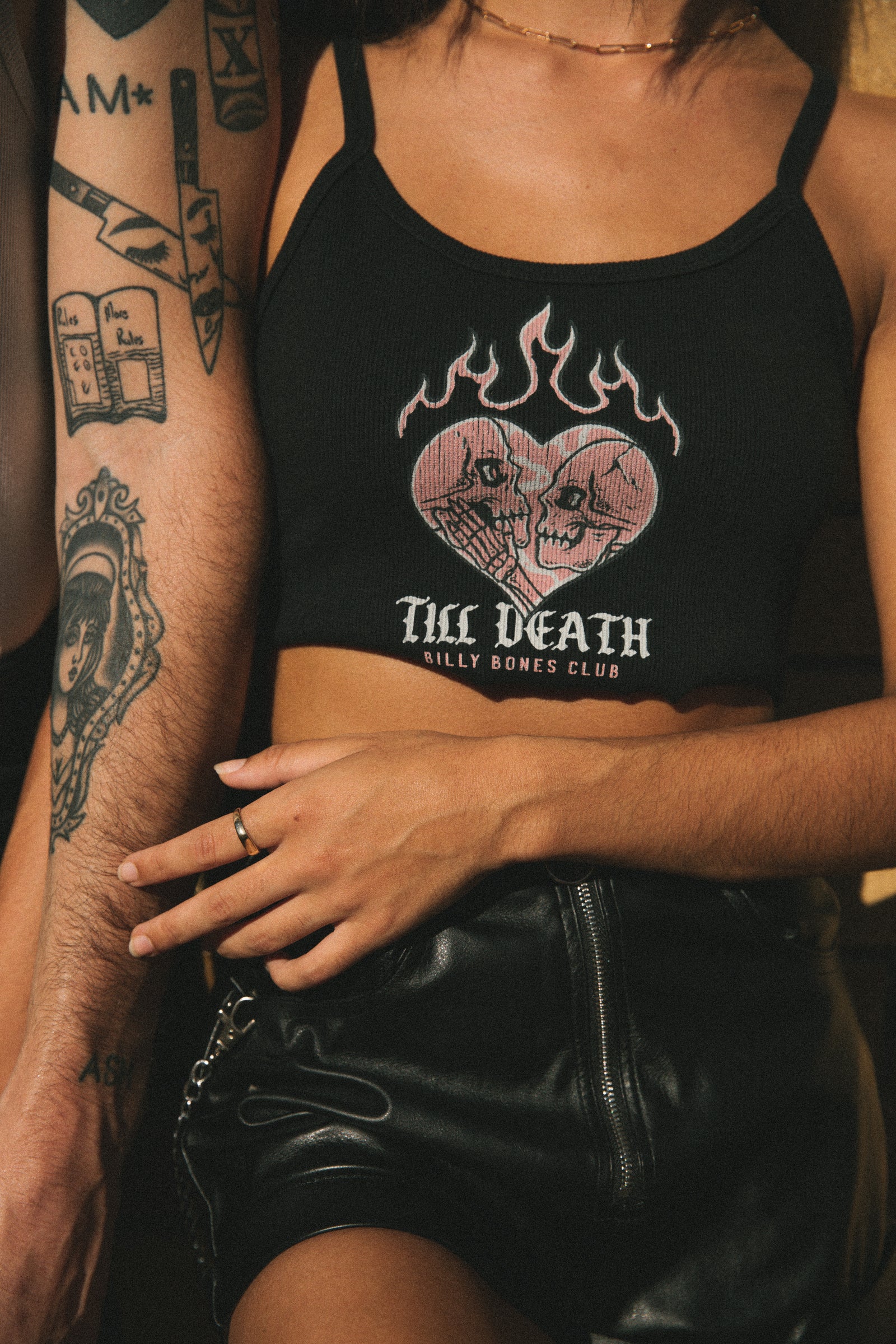 Till Death Rib Crop - Vintage Black