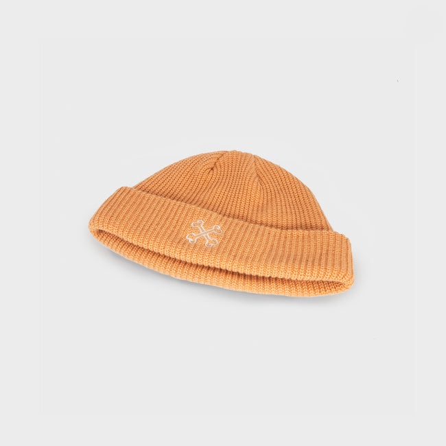 Cross Bones Logo Beanie - Peach