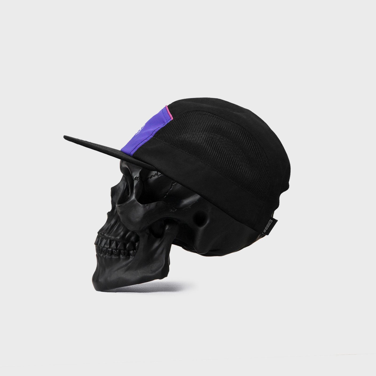 Steeze Retro 5 Panel Cap - Black/Purple