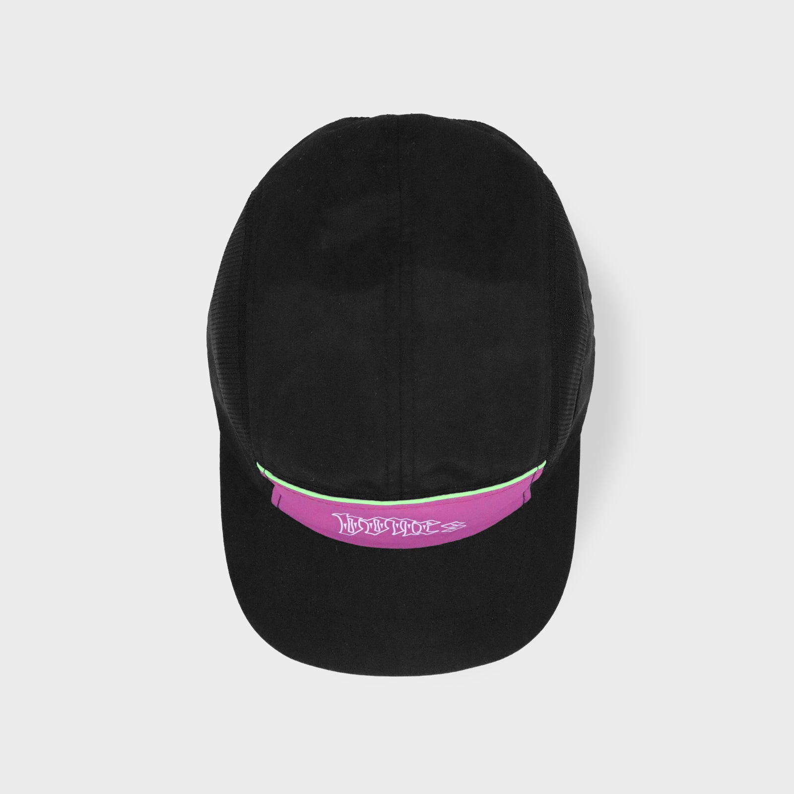 Steeze Retro 5 Panel Cap - Black/Pink
