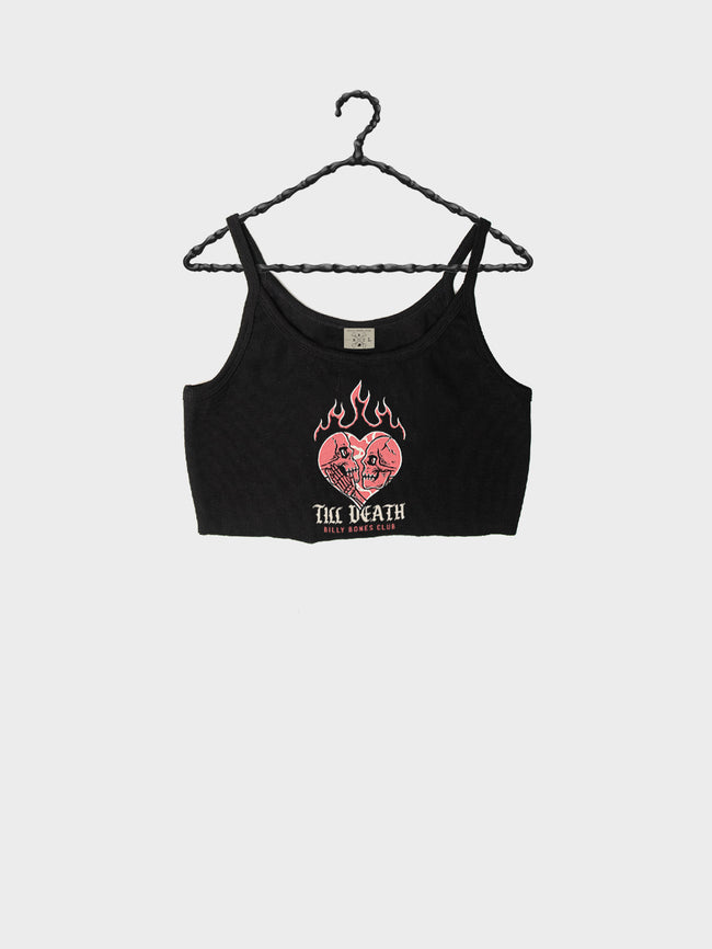 Till Death Rib Crop - Vintage Black