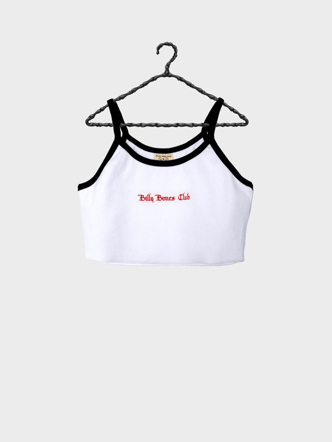 Two Tone Rib Crop - Vintage White